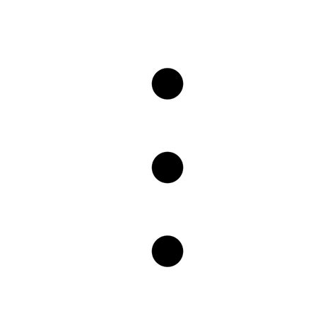 The ellipsis character. . 3 vertical dots icon